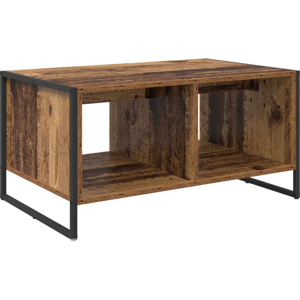 vidaXL Salontafel Oud Hout 80 x 50 x 40 cm Bewerkt hout Bruin