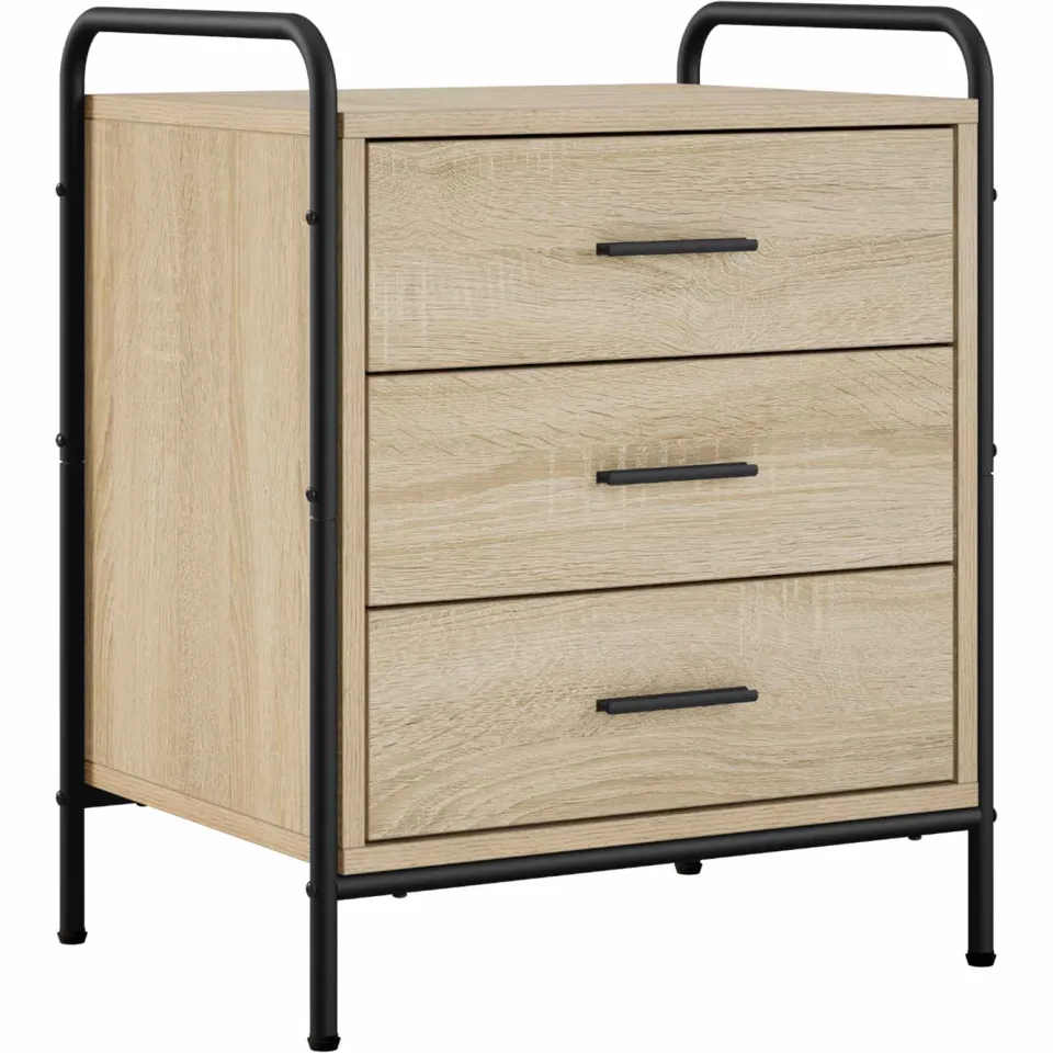 vidaXL Nachtkastje Sonoma Eiken 48 x 36,5 x 60 cm Bewerkt hout, foto 3