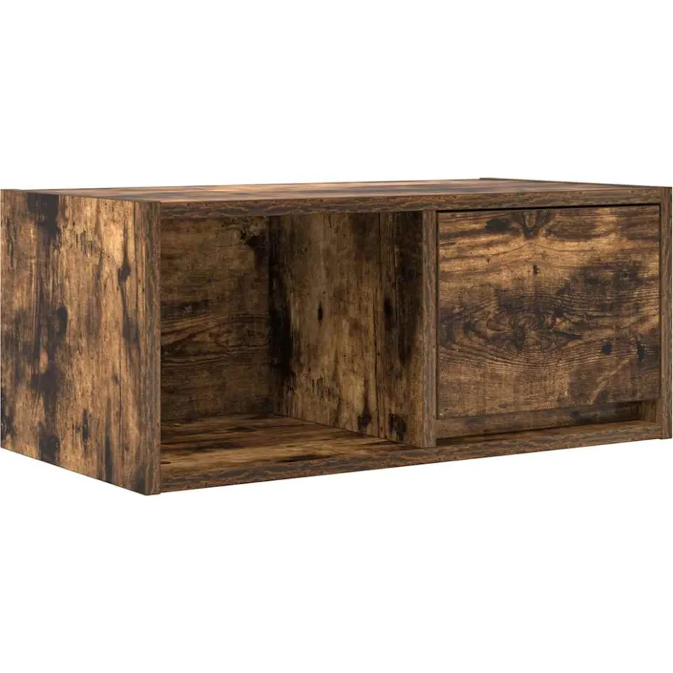 vidaXL TV-meubel 60x31x25,5 cm bewerkt hout gerookt eikenkleurig Bruin