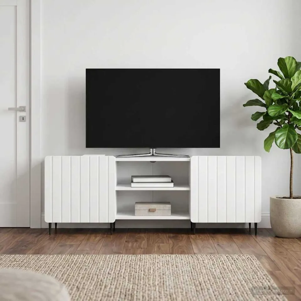 vidaXL TV-kast Hoogglans Wit 150 x 31 x 52 cm Bewerkt hout, foto 4
