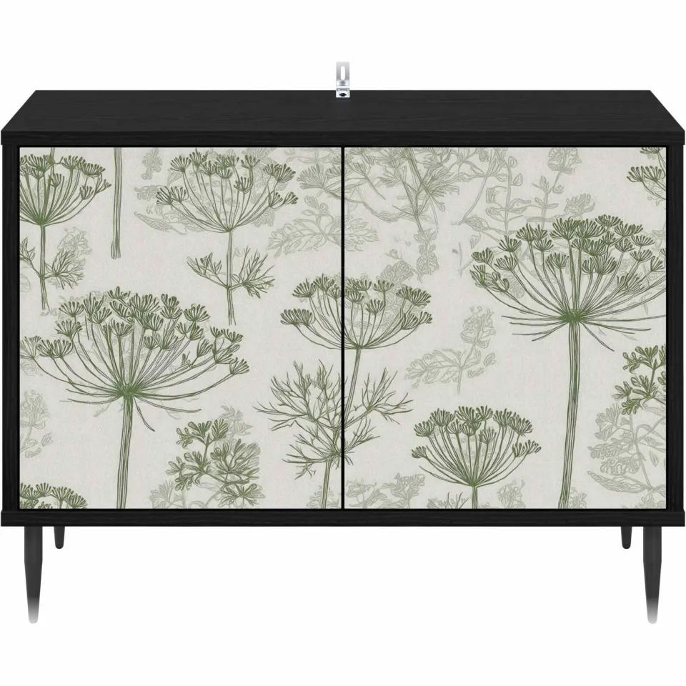 vidaXL Tv-meubel GOTHA 69 x 33 x 50,5 cm Zwart eiken Bewerkt hout, foto 4
