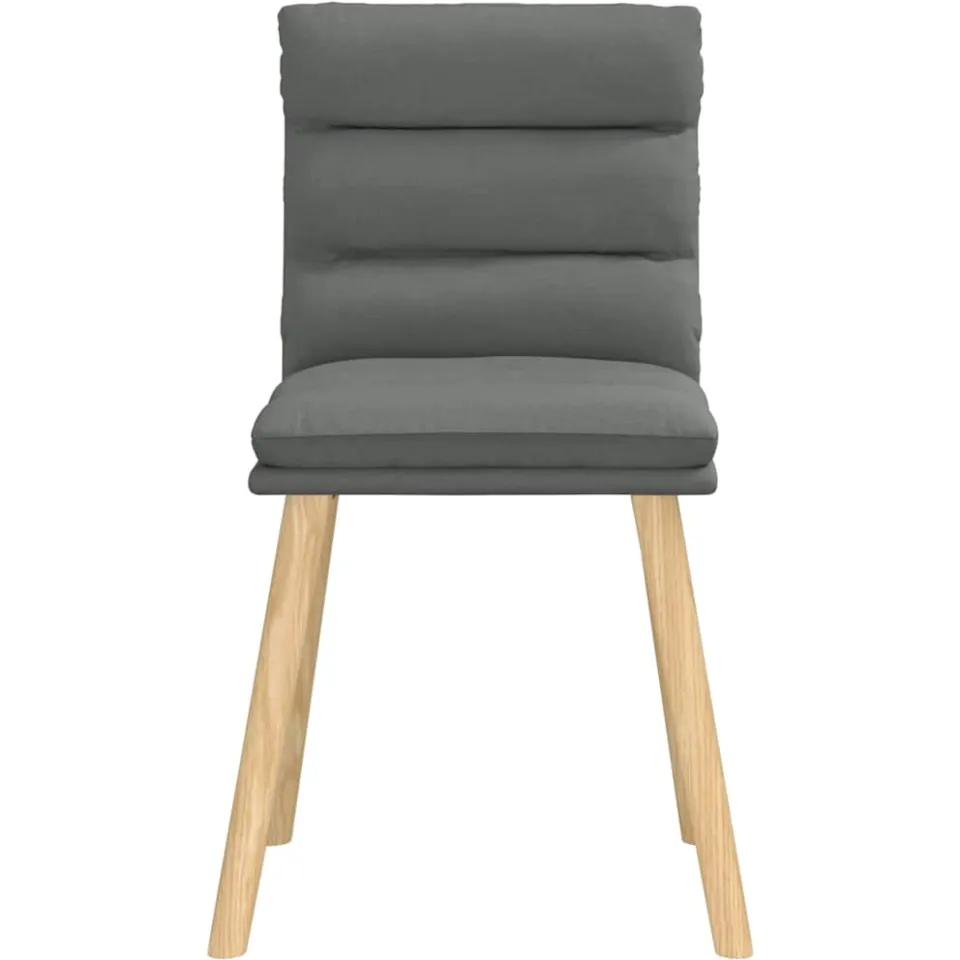 vidaXL Eetkamerstoelen 6 st stof donkergrijs grijs, foto 4