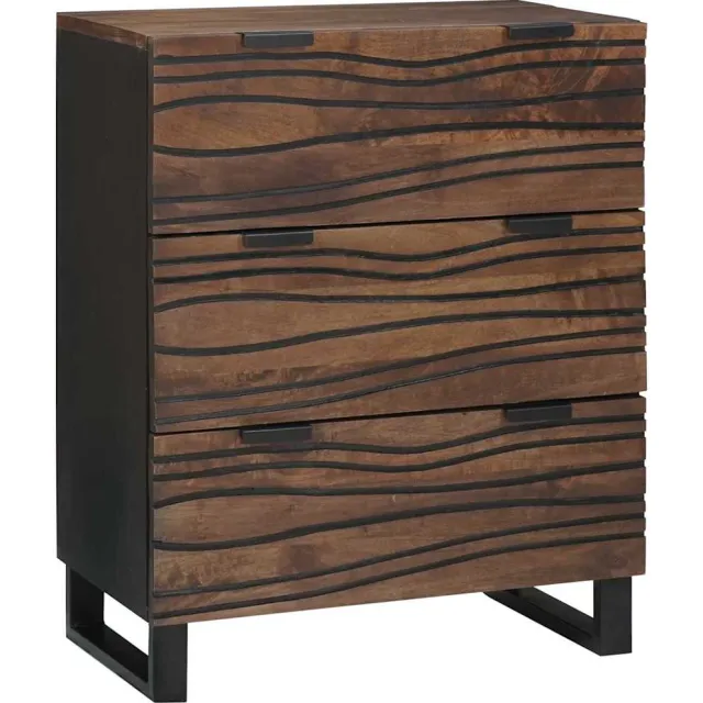 vidaXL Dressoir Bruin 60 x 33,5 x 75 cm Massief mangohout