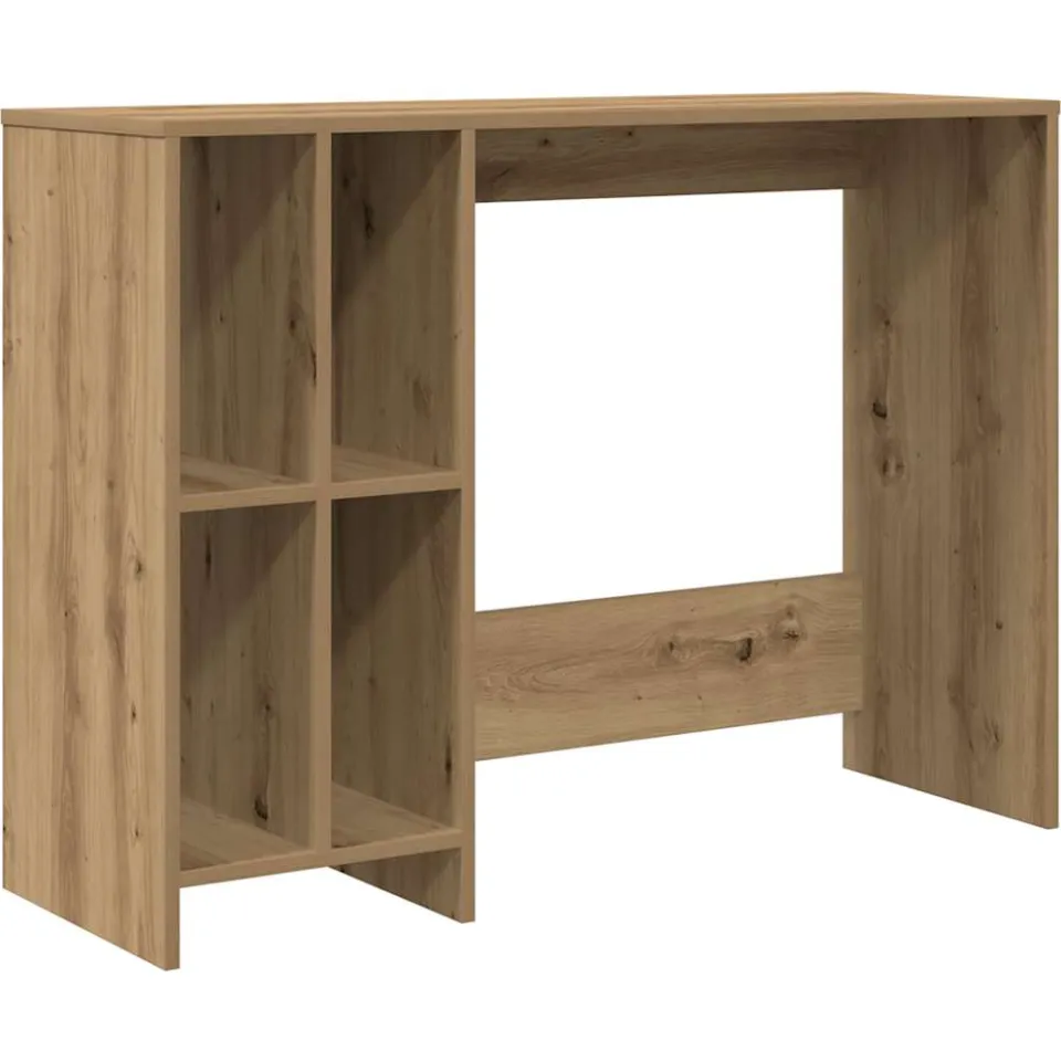vidaXL Bureau 102,5x35x75 cm bewerkt hout artisanaal eikenkleur Bruin