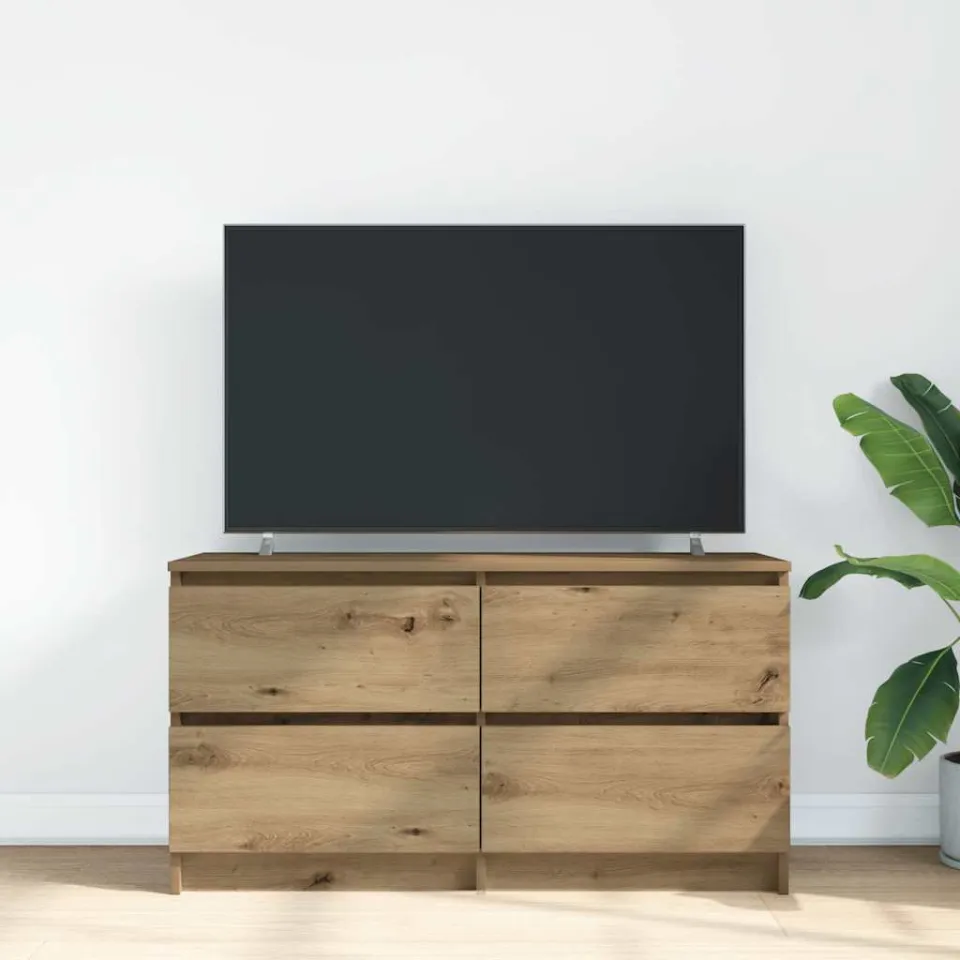 vidaXL Tv-meubel 100x35x54 cm bewerkt hout artisanaal eikenkleurig, foto 3