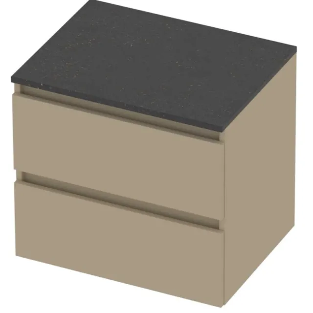 Basic-Line Deck 46 Badmeubelset Greeploos 60x46x58 cm Mat Beige Blue Stone Grijs