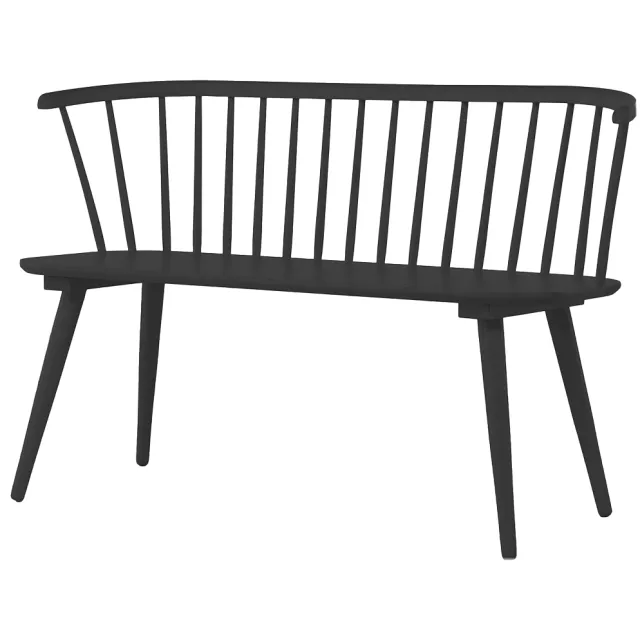 Nest living Yuri houten eetkamerbank zwart - 112 cm