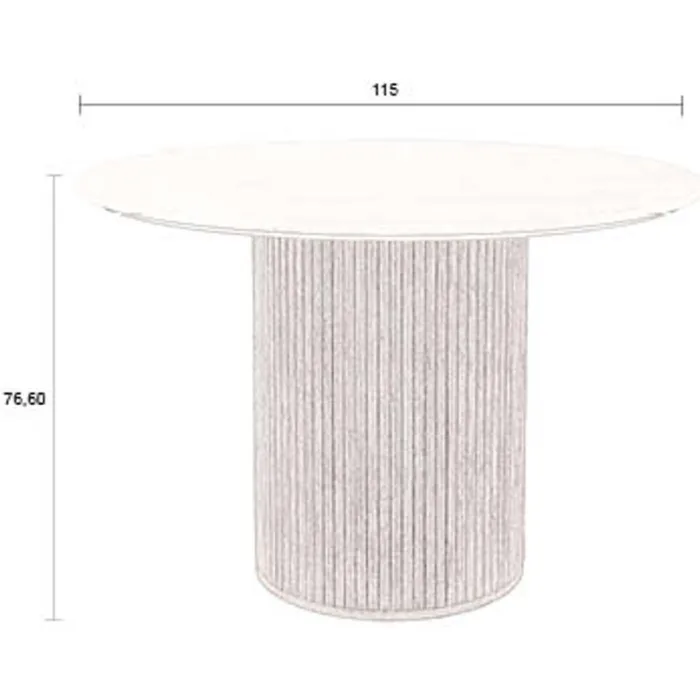 Dutchbone eetkamertafel Arda beige, foto 2