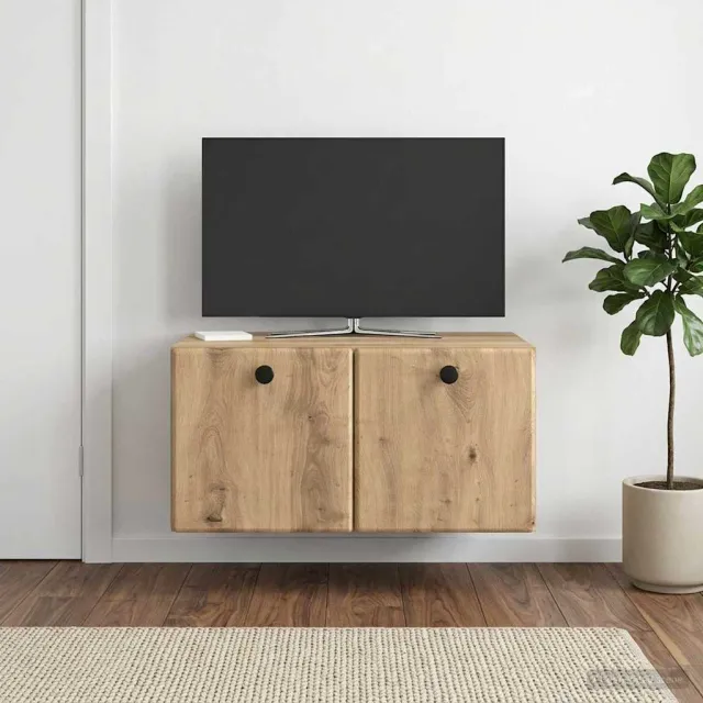 vidaXL Wandbeugel TV-kast 59,5 x 41 x 30 cm Artisanaal eiken, foto 2