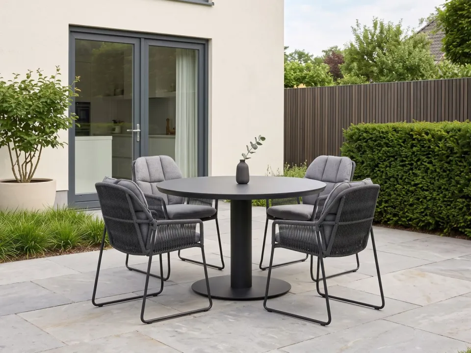 Tierra Outdoor Rivera/La Fonte ø120cm dining tuinset 5-delig, foto 4