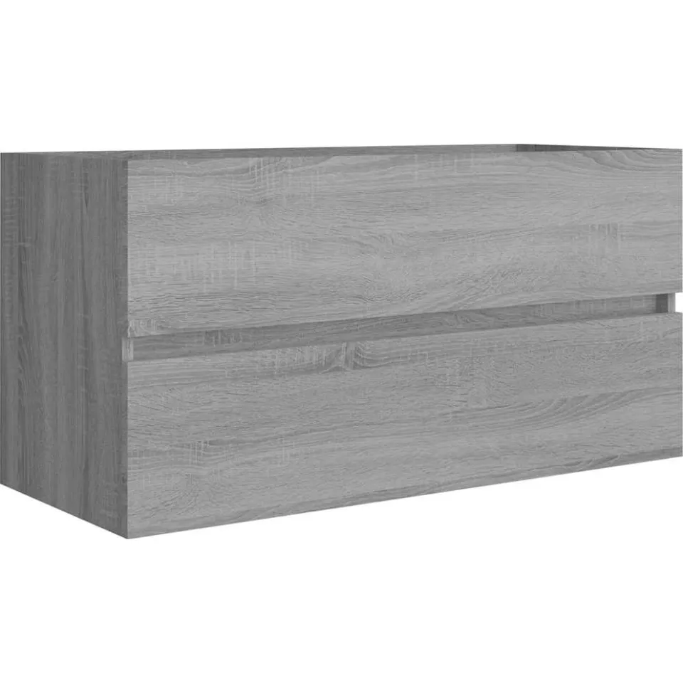 vidaXL Wastafelkast 90x38,5x45 cm bewerkt hout grijs sonoma eikenkleur
