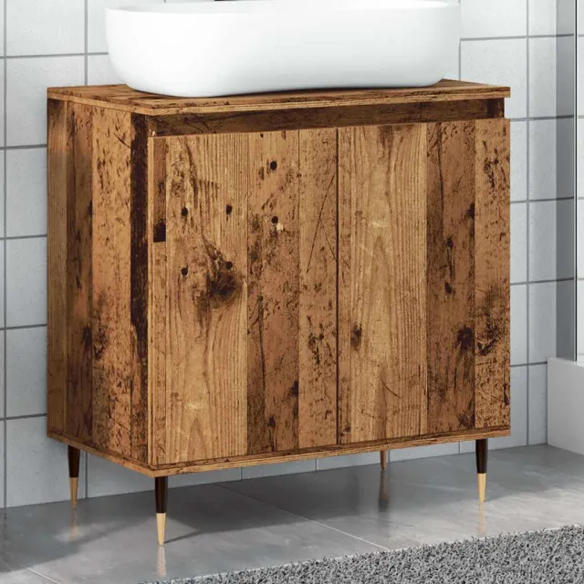 vidaXL Badkamerkast 58x33x60 cm bewerkt hout oud houtkleurig bruin