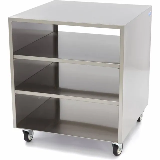 Maxima Onderstel RVS 60 x 60 cm 120 Kg Draagvermogen Zwenkwielen Machinetafel Stainless Steel