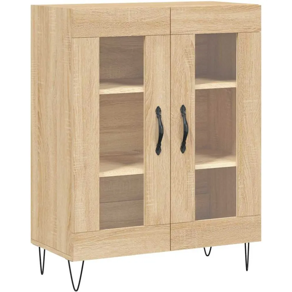 vidaXL Dressoir 69,5x34x90 cm bewerkt hout sonoma eikenkleurig, foto 3