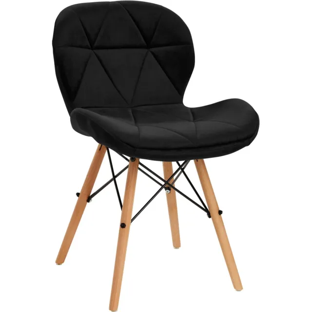 4rico Nagelstudio Stoel QS186 Zwart Fluwelen Ergonomische Zitting