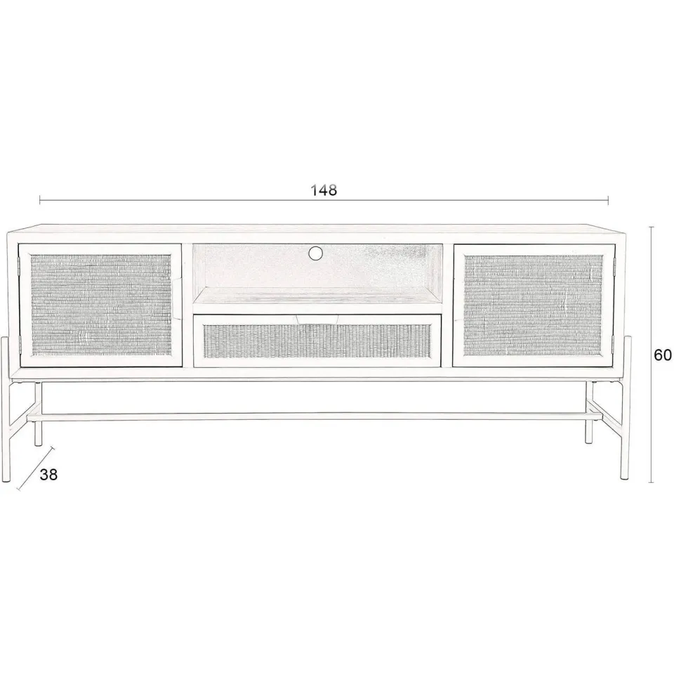 Dutchbone dressoir Yasu zwart, foto 2