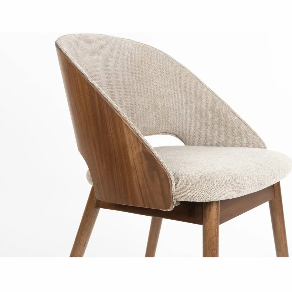Dutchbone Velore eetkamerstoel beige, foto 5