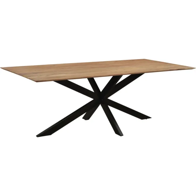 Livingfurn Eetkamertafel Oslo - Acasia Hout - Bruine - 200 cm Multicollour