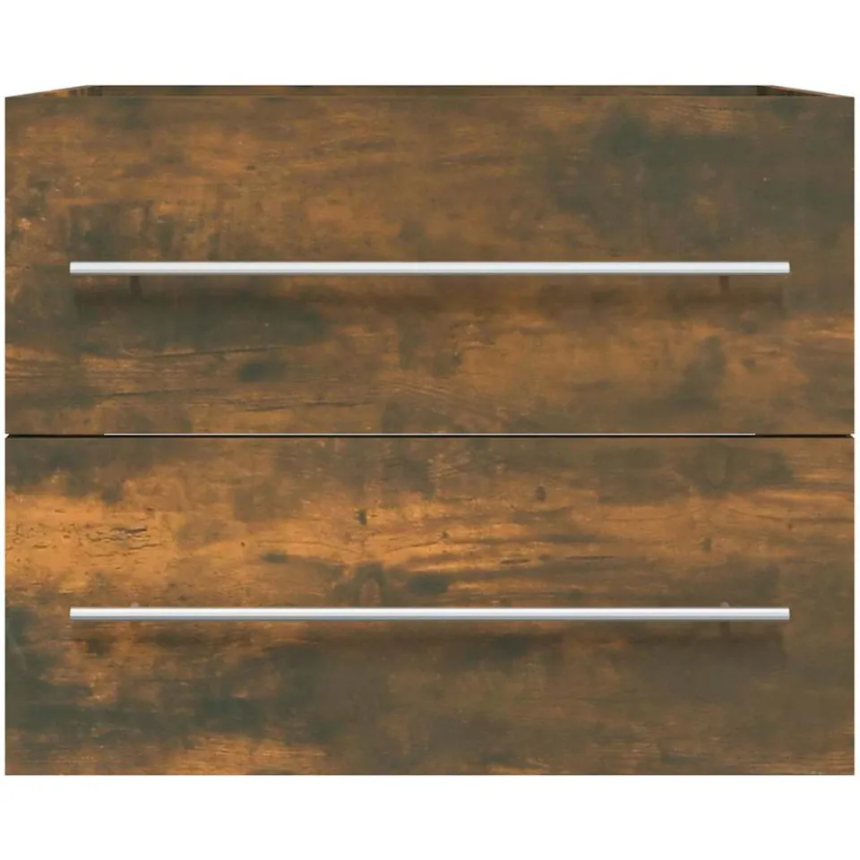 vidaXL Wastafelkast 60x38,5x48 cm bewerkt hout gerookt eikenkleurig, foto 4
