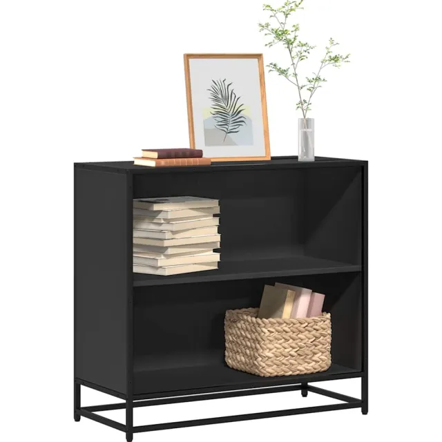 vidaXL Boekenkast 80,5x35x76 cm bewerkt hout zwart