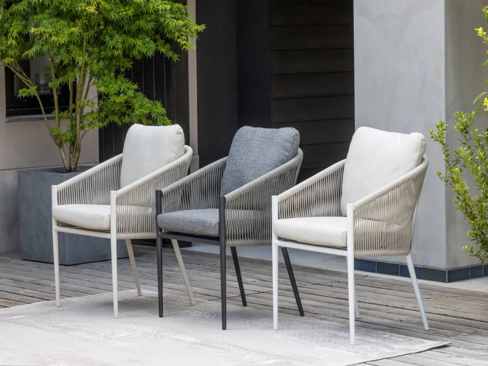 Bellagio tuinmeubelen Bellagio Mineo/La Fonte ø 150cm dining tuinset 6-delig grijs, foto 4