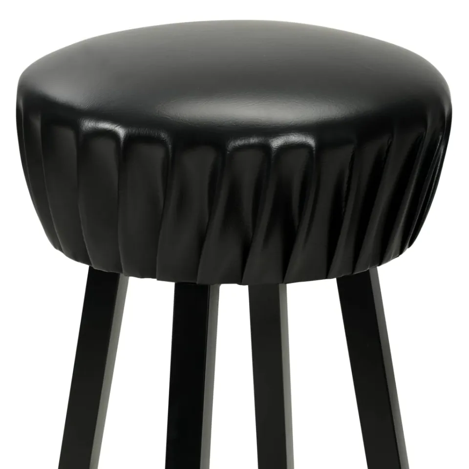 vidaXL Barstoelen 2 st kunstleer zwart, foto 4