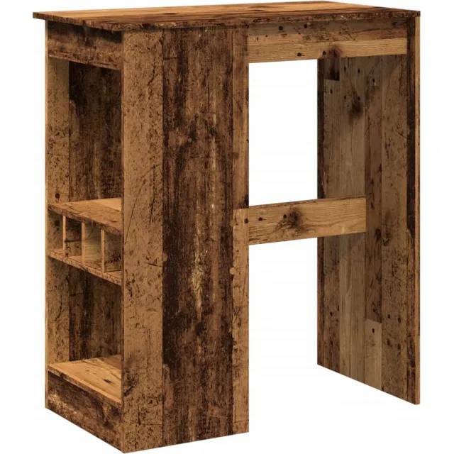 vidaXL Bartafel - met - rekken - 90x47,5x103,5 - cm - bewerkt - hout - oud - houtkleur oud hout