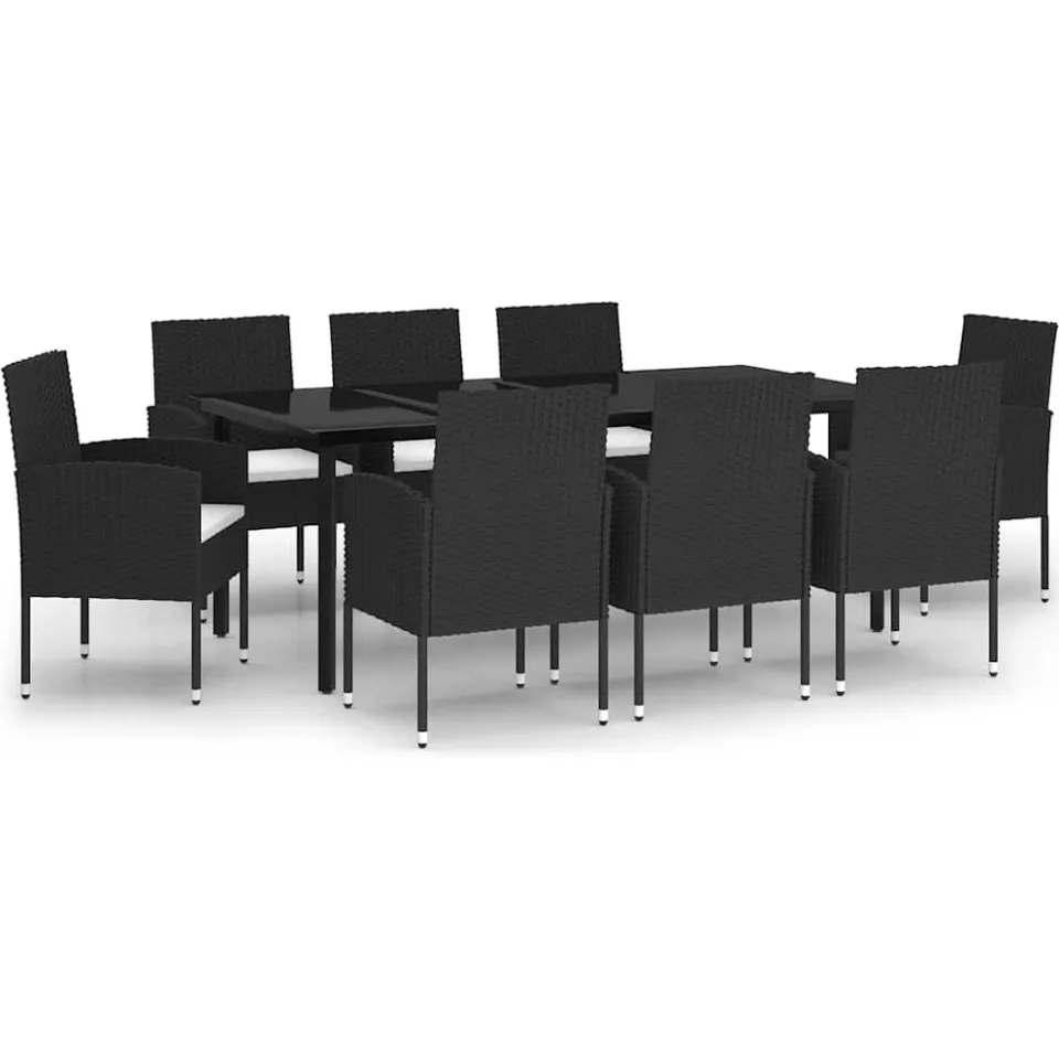vidaXL 9-delige Tuinset zwart, foto 3
