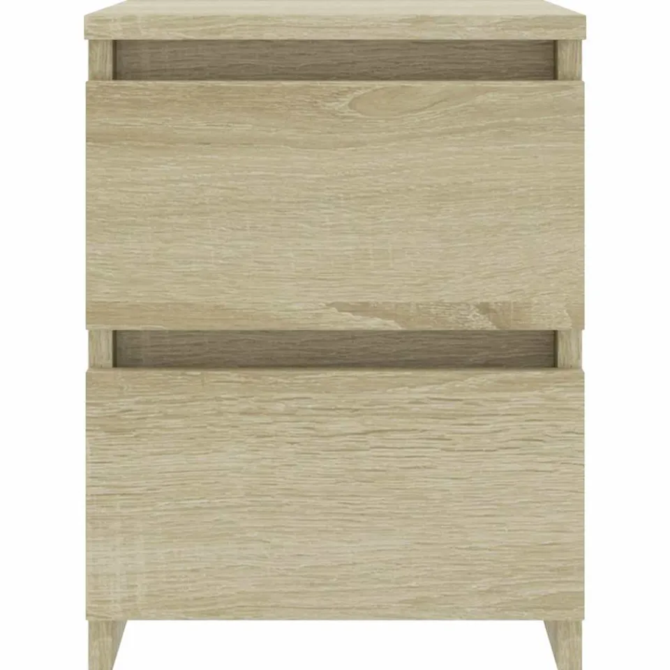 vidaXL Nachtkastje 30x30x40 cm bewerkt hout sonoma eikenkleurig, foto 3