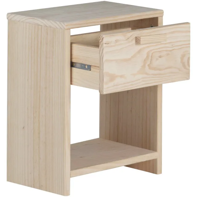 Astigarraga Nachtkastje Vita - Met lade - 40x25x50cm - 100% massief grenenhout Bruin