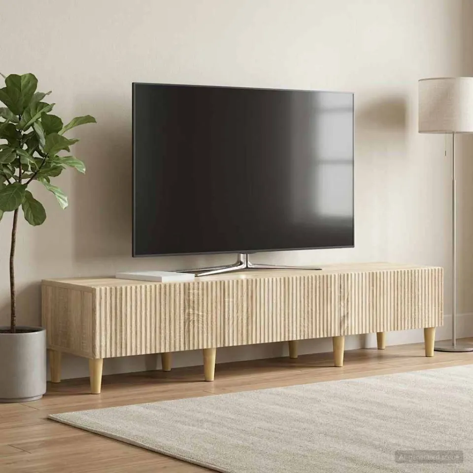 vidaXL TV-kast met lade Sonoma Eiken 147 x 34,5 x 30 cm Bewerkt hout, foto 4