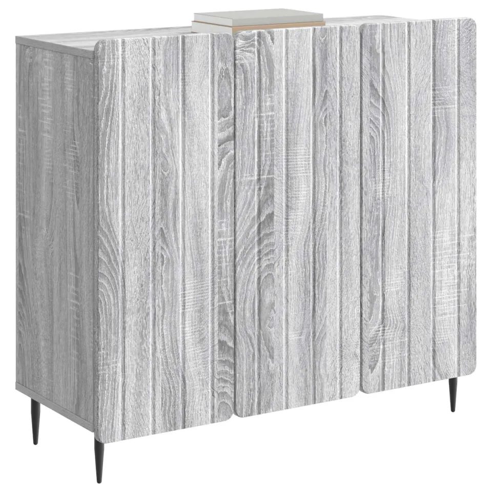 vidaXL Dressoir Grijs sonoma 89 x 34,5 x 82 cm Bewerkt hout