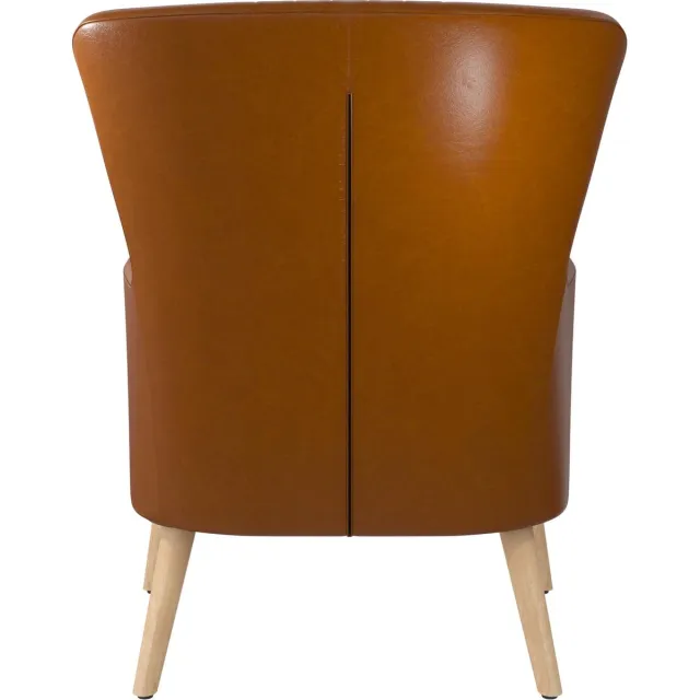 Dorel Home Wynn-Beklede Accent Stoel in Kunstleer Camel Bruin