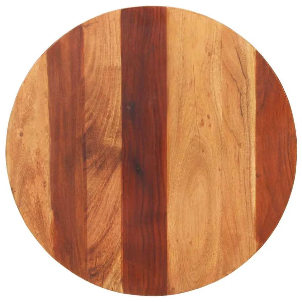 vidaXL Tafelblad rond 25-27 mm 60 cm massief acaciahout bruin, foto 2