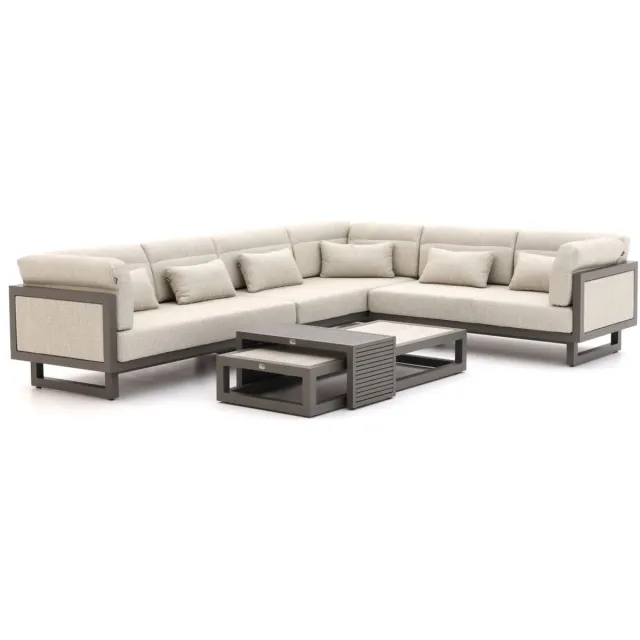 Apple Bee Santorini Loungeset 5-delig Nr.2 - Links Lang - Upholstered - 318 x 239 cm zwart