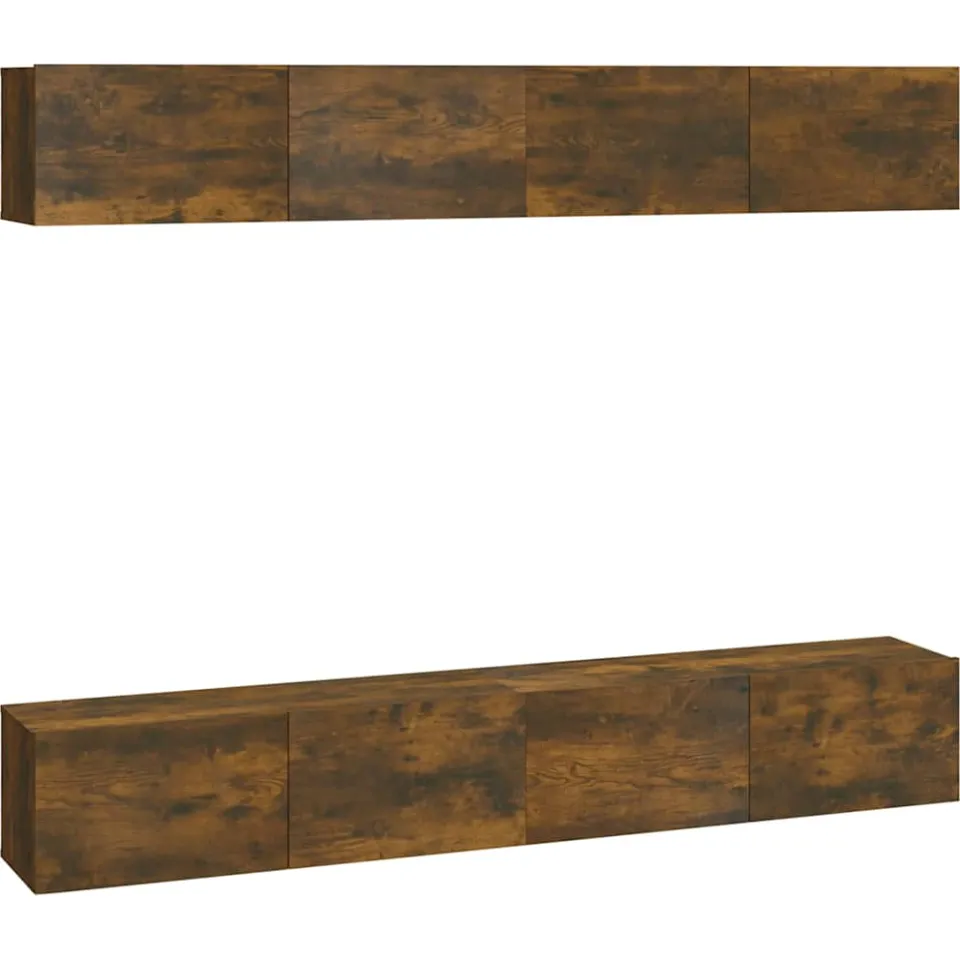 vidaXL Tv-wandmeubels 4 st 100x30x30 cm gerookt eiken, foto 3