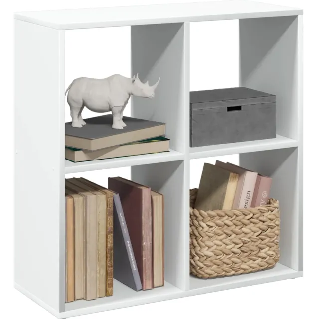 vidaXL Kamerverdeler Boekenkast Wit 69,5x29x69,5 cm Bewerkt Hout