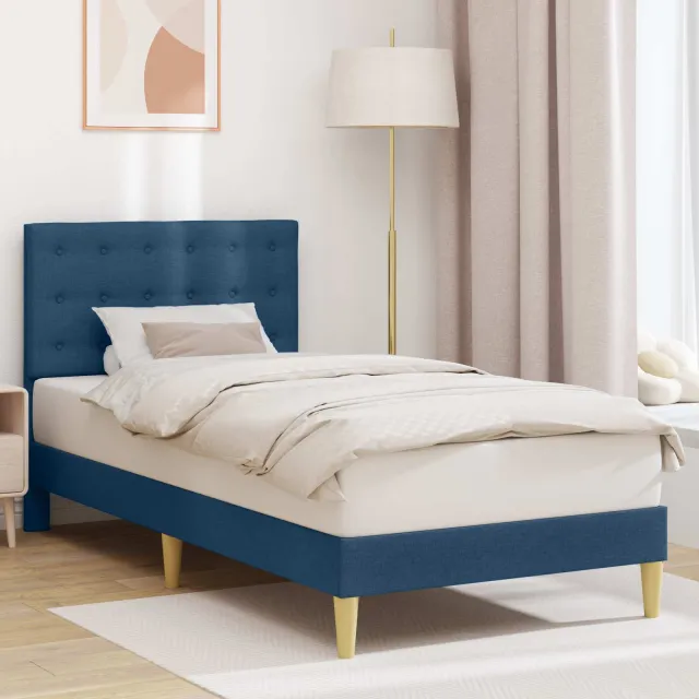 vidaXL Bedframe met hoofdeinde Blauw 100 x 200 cm Stof