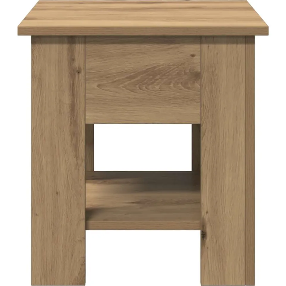 vidaXL Salontafel 40x40x42 cm bewerkt hout artisanaal eikenkleur Bruin