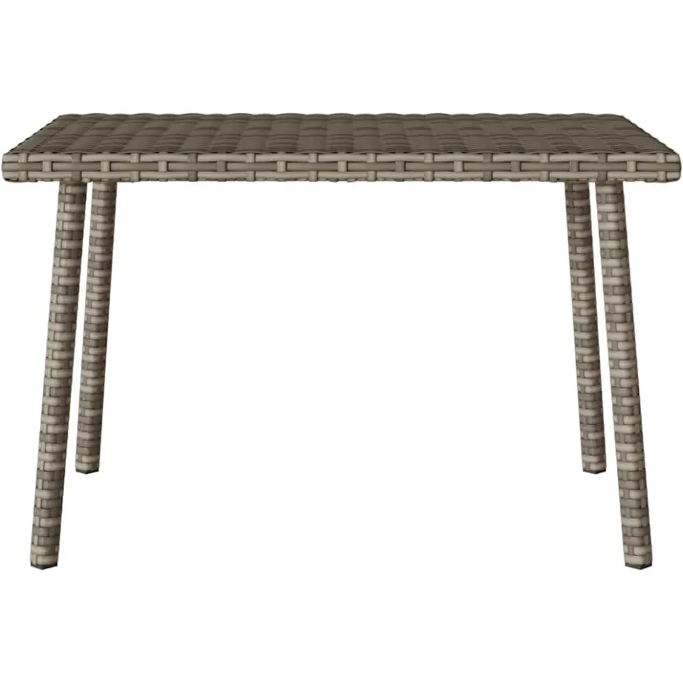 vidaXL Tuin salontafel rechthoekig 60x40x37 cm poly rattan grijs