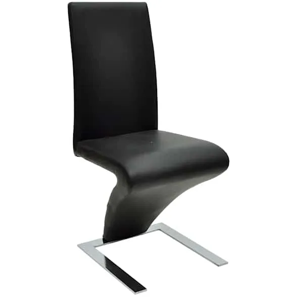 vidaXL Eetkamerstoelen 2 st kunstleer zwart