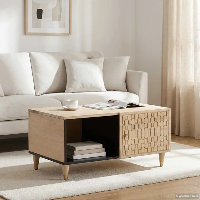 vidaXL Salontafel 80x50x40 cm massief mangohout Bruin
