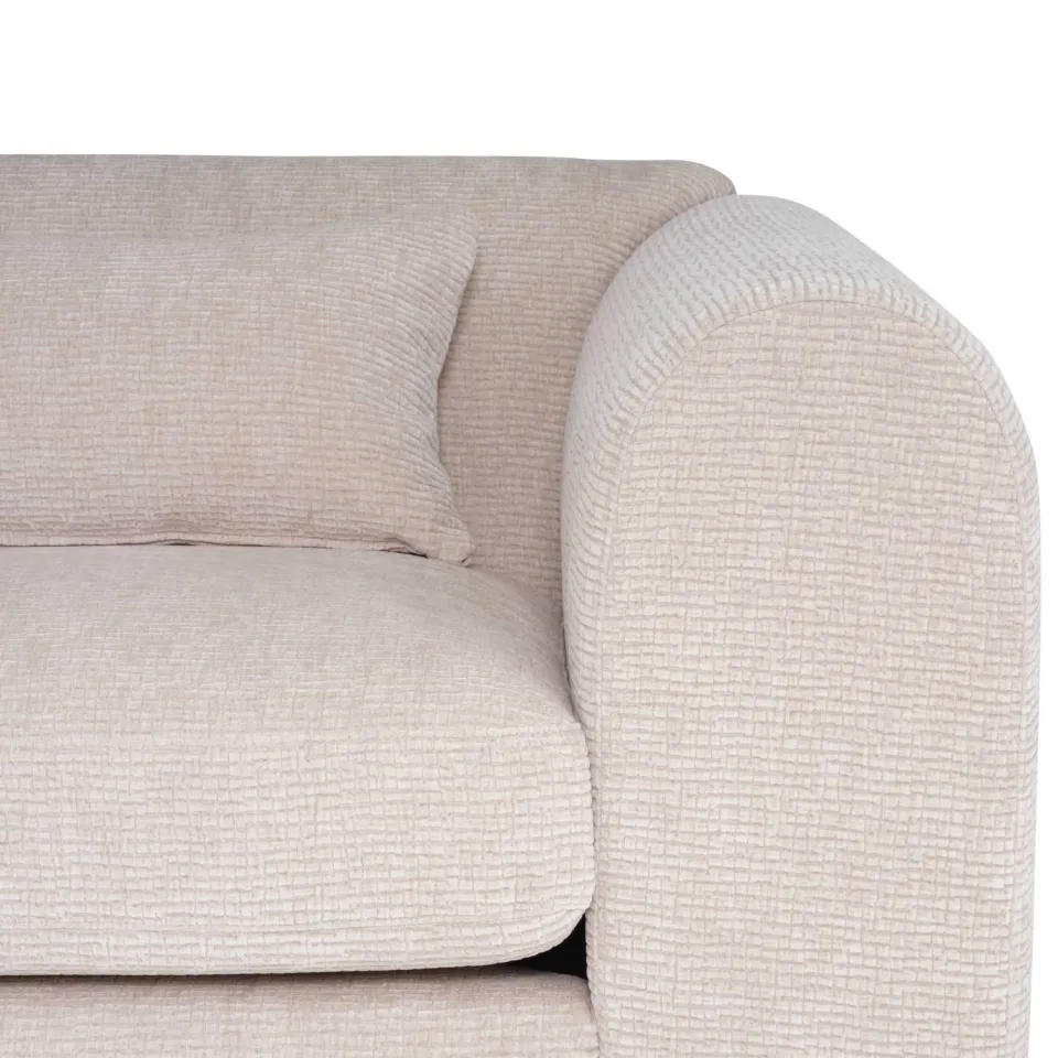WOOOD Brenvo Hoekbank Links - Structure Velvet - Zand - 73x306x178, foto 5