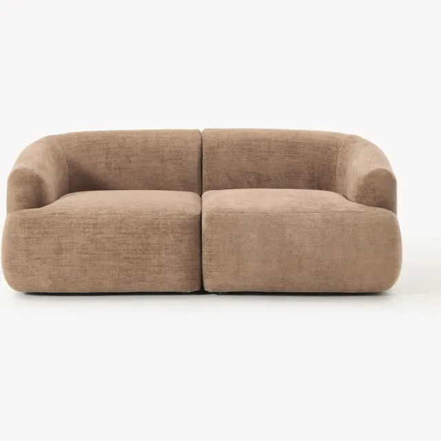 Westwing Collection Modulaire bank Sofia (2-zits) Bruin