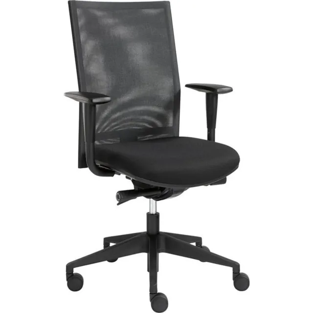 Sitlife Bureaustoel Model Venus. Budget bureaustoel met netwave rug. 3 jaar garantie. Zwart