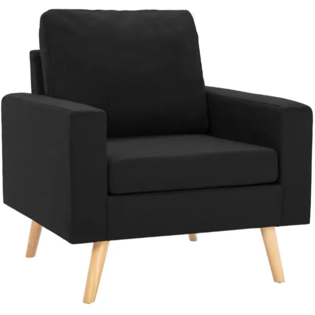 vida xl Fauteuil stof zwart