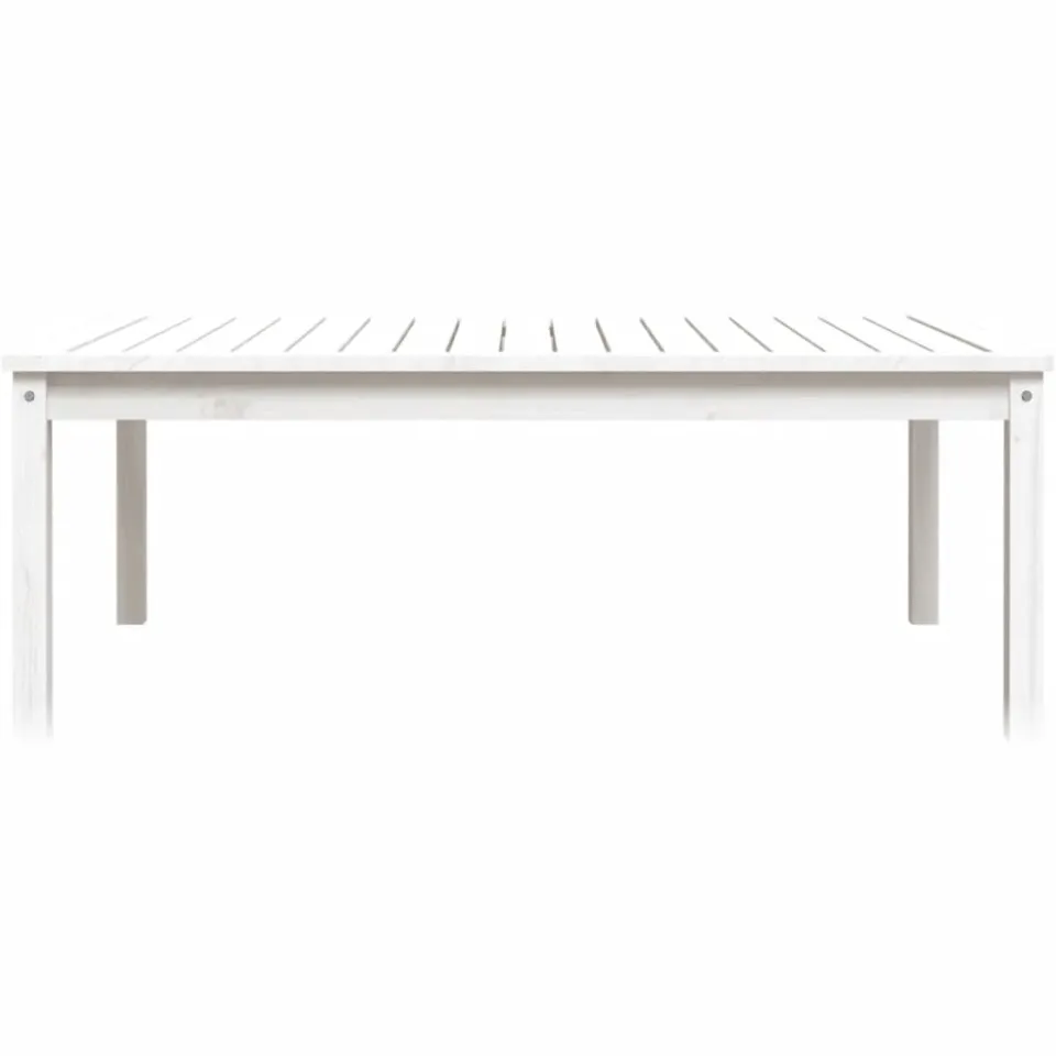 vidaXL Tuintafel 121x82,5x45 cm massief grenenhout wit