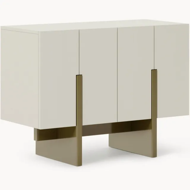 Westwing Collection Houten dressoir Dado beige, groen