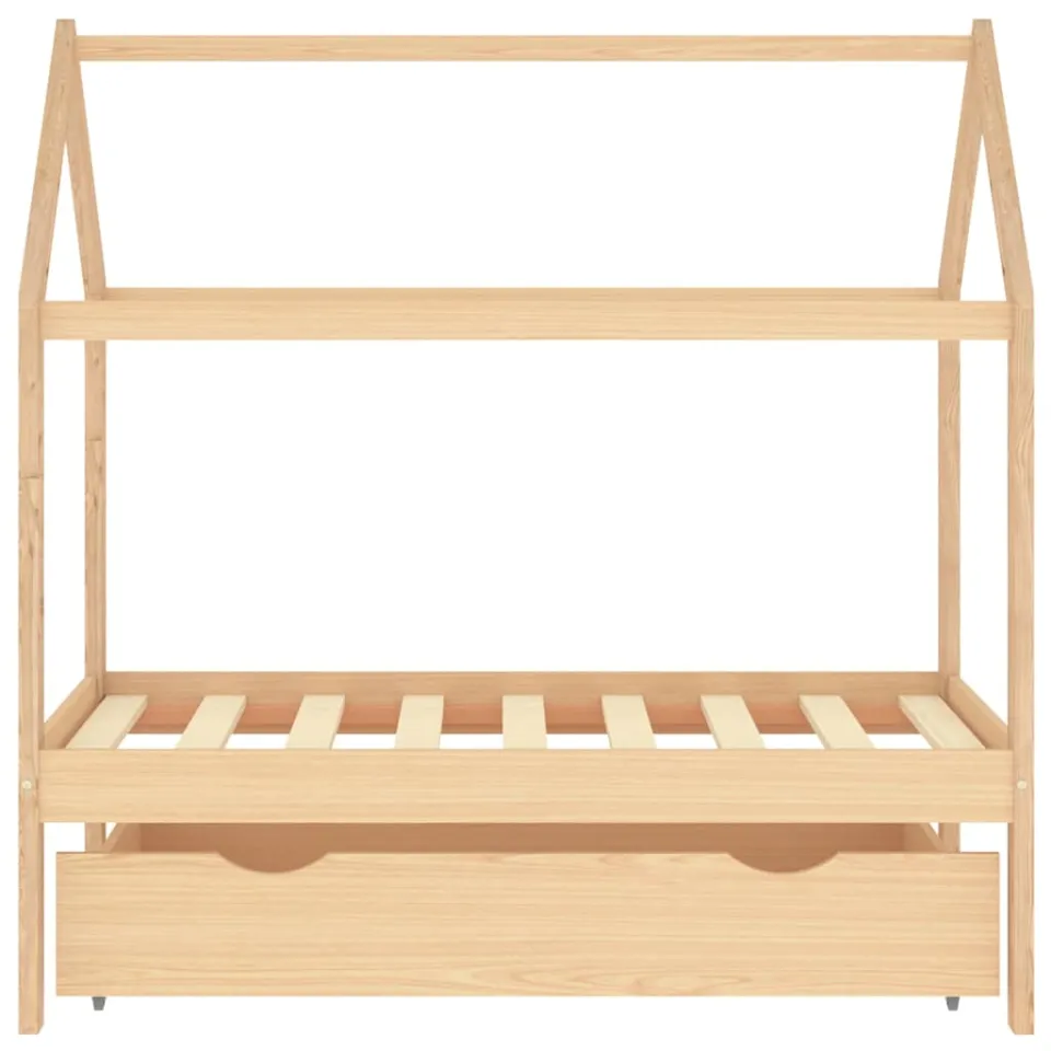 vidaXL Kinderbedframe met lade massief grenenhout 70x140 cm bruin, foto 2