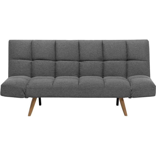 Beliani INGARO - Slaapbank 3-zits - Donkergrijs - Polyester